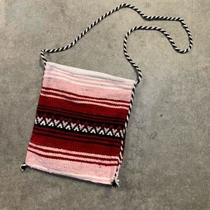 Authentic baja print shoulder / crossbody bag